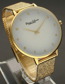 Zegarek damski na złotej bransolecie Bruno Calvani BC90547 GOLD. Damski zegarek biżuteryjny. Zegarek damski w złotym kolorze, (2).jpg